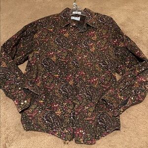 Vintage Paisley Button Down Shirt